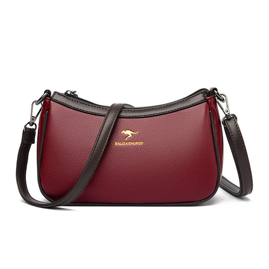 Casual Soft Leather Shoulder Bag for Women