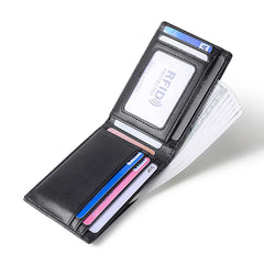 Top Layer Cowhide Men Wallets Leather Purse Cartera Hombre