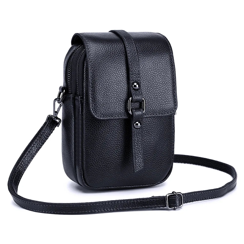Women Leather Crossbody Bag Flap Shoulder Messenger Handbags