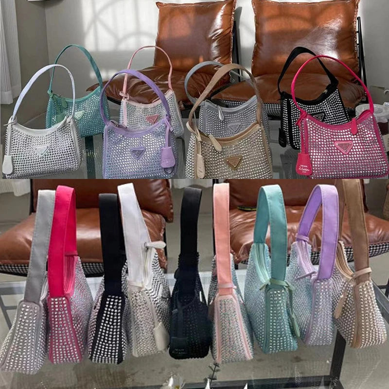 Rhinestone Shoulder Bag Women Bling Handbag