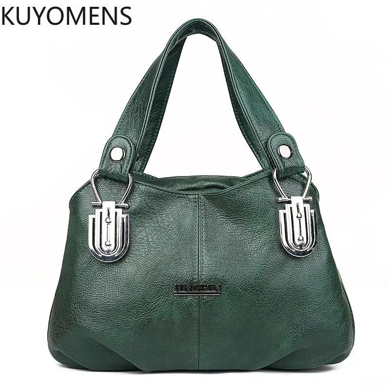 Women Pu Leather Shoulder Bag Crossbody Soft Messenger Multi-layer Tote