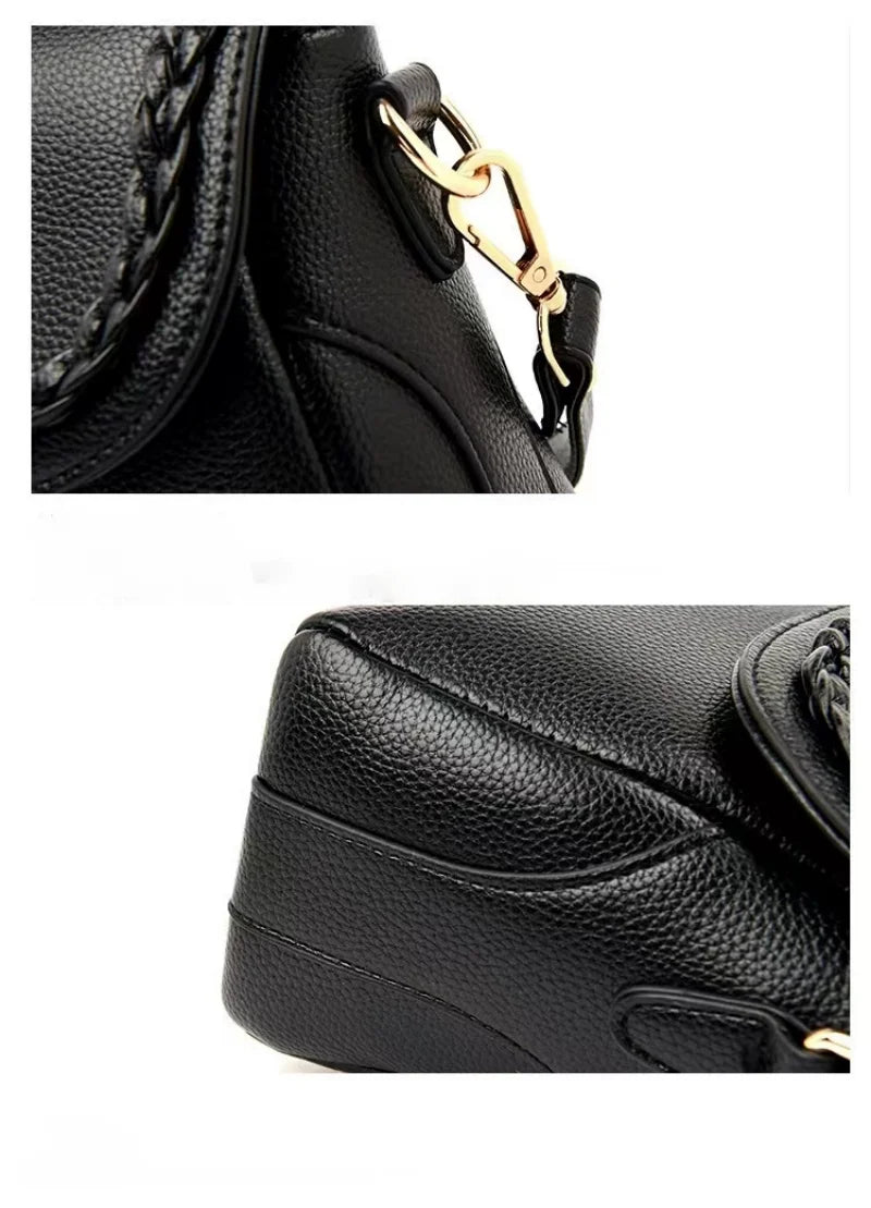 Women Leather Messenger Bag Classic Single Shoulder Bag
