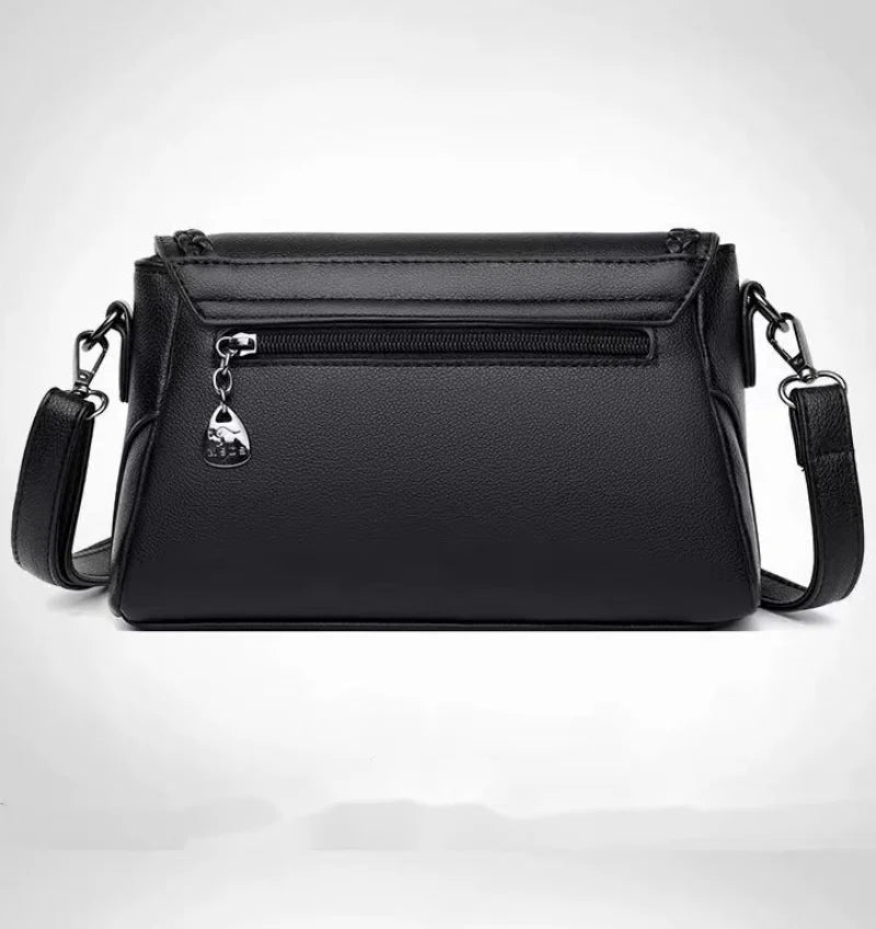 Women Leather Messenger Bag Classic Single Shoulder Bag