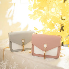 Tassel Chain Shoulder Small Square Bag Messenger Crossbody Bag