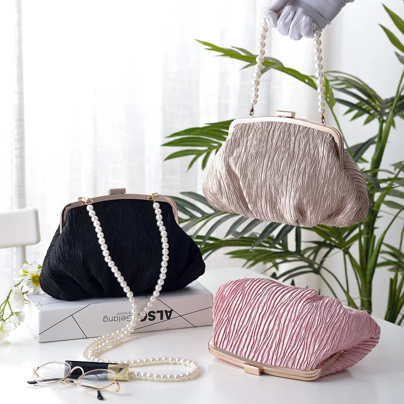 Women Silk Clutch Bag Evening Bag Satin Wedding Party Mini Wallet