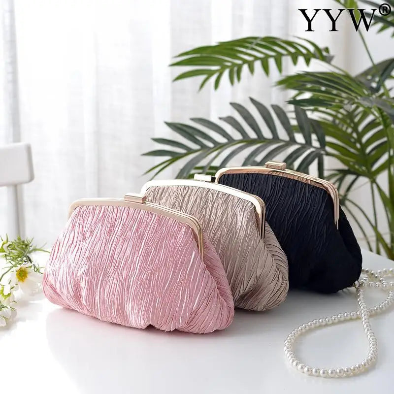 Women Silk Clutch Bag Evening Bag Satin Wedding Party Mini Wallet