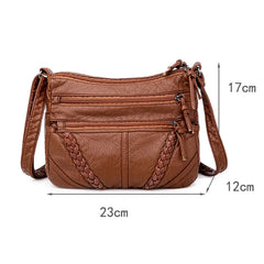 Retro Women's Shoulder Bag Leather Messenger Crossbody Purse