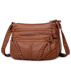 Retro Women's Shoulder Bag Leather Messenger Crossbody Purse