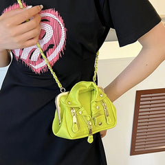 Women's Leather Rivet Crossbody Bag Lady Shoulder Handbag