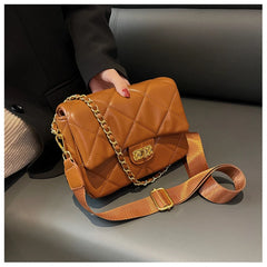 Women's Small Square Shoulder Bag High PU Material Purse