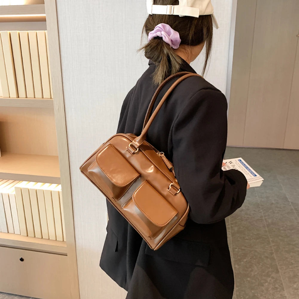 Women's Hobo Bag Patent Leather Underarm Tote Bag Purses