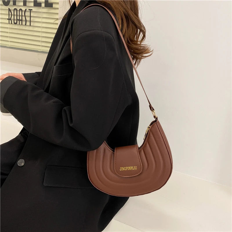 High Half Moon Crossbody Bag Women Handbags Versatile Handbag