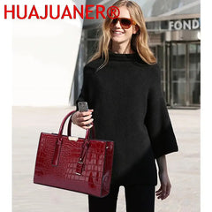 Crocodile Pattern Shoulder Crossbody Bag
