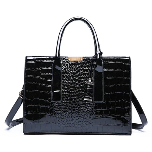 Crocodile Pattern Shoulder Bag PU Leather Crossbody Handbag