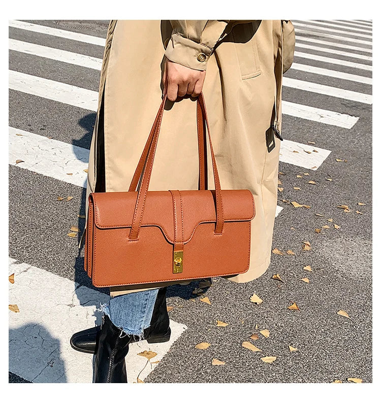 Winter Large Shoulder Bag PU Leather Women's Handbag