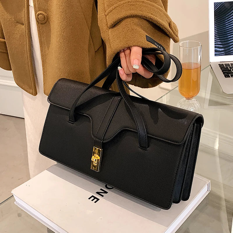 Winter Large Shoulder Bag PU Leather Women's Handbag