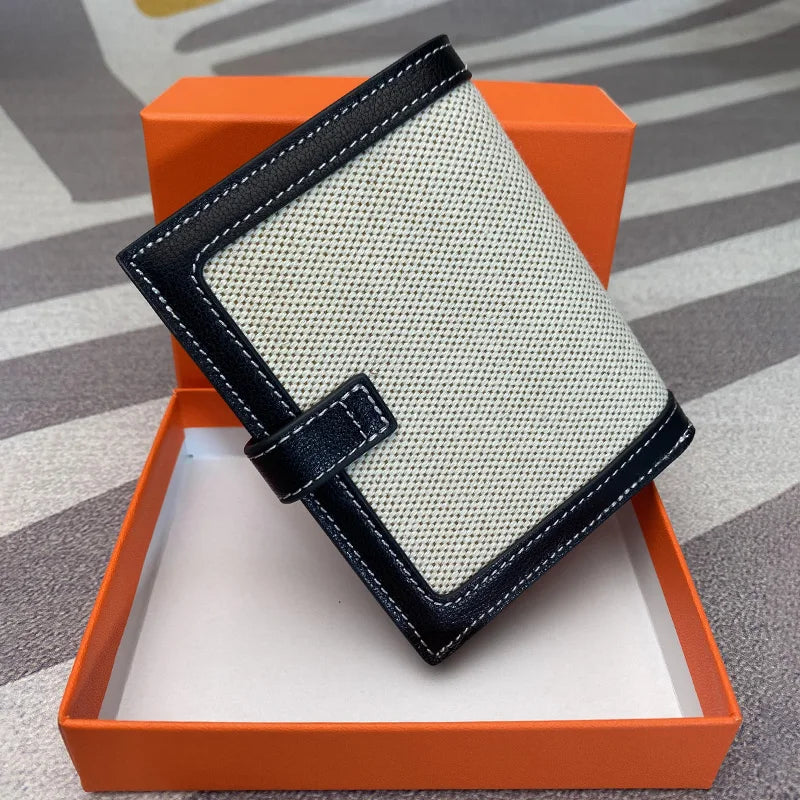 Carbon Fiber Cardholder Wallet Women's Leather Ultra-Thin Purse