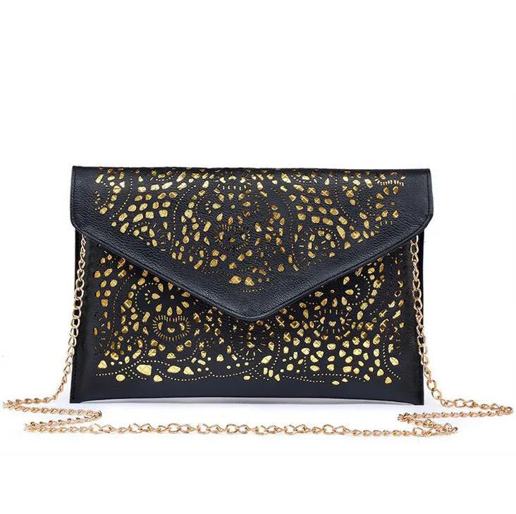 Vintage PU Leather Clutch Bags Women Messenger Bags