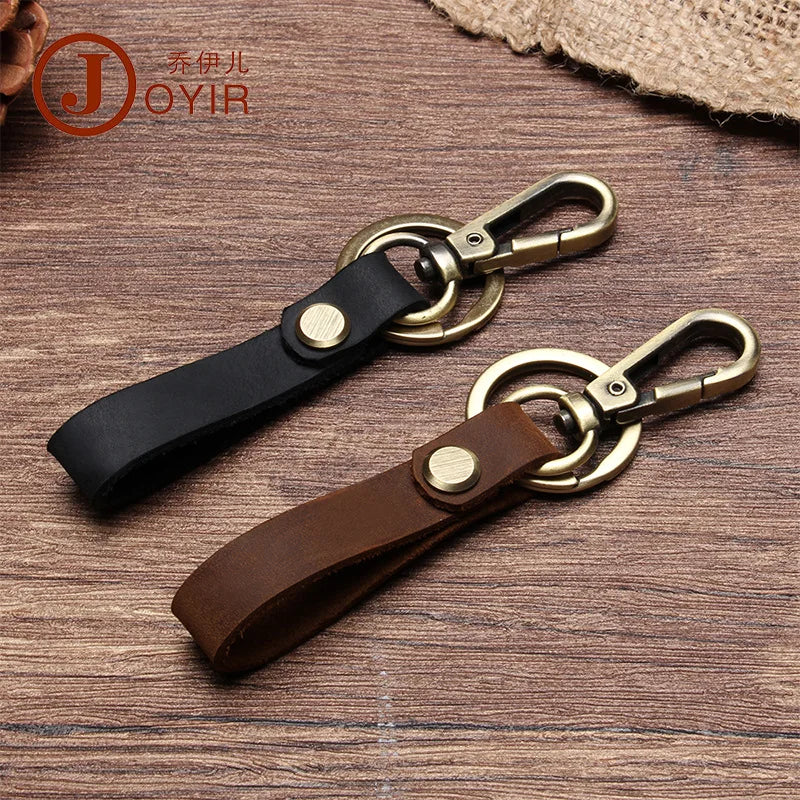 Leather Key Wallet Car Keychain Holder Gift Key Rings