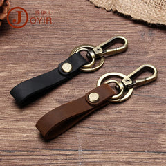Leather Key Wallet Car Keychain Holder Gift Key Rings