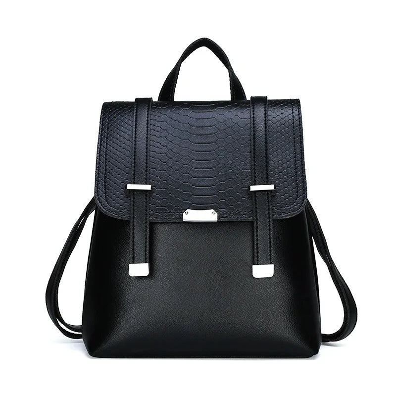 2022 Ladies Backpack Snake Pattern Bag Multifunctional Student Schoolbag