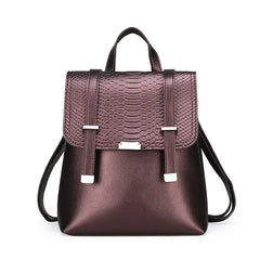 2022 Ladies Backpack Snake Pattern Bag Multifunctional Student Schoolbag