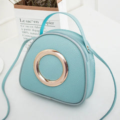 Soft PU Leather Crossbody Bag Small Circular Shoulder Bag