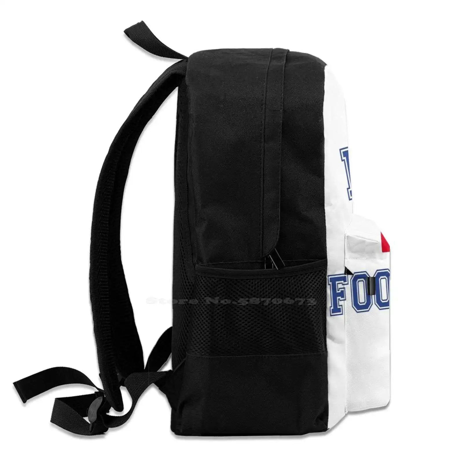 Lyon Football Athletic College Style Gray School Bag Backpack