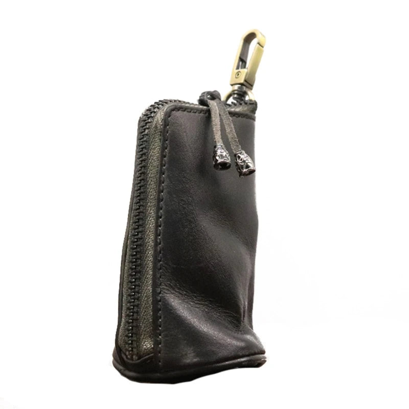 M6CC Vintage Leather Car Key Holder Organizer