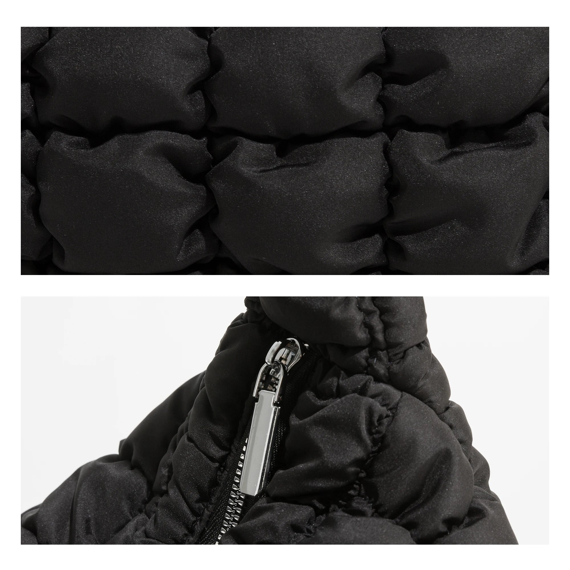 Quilted Down Padded Shoulder Bag Large Capacity Women Tote Handbag