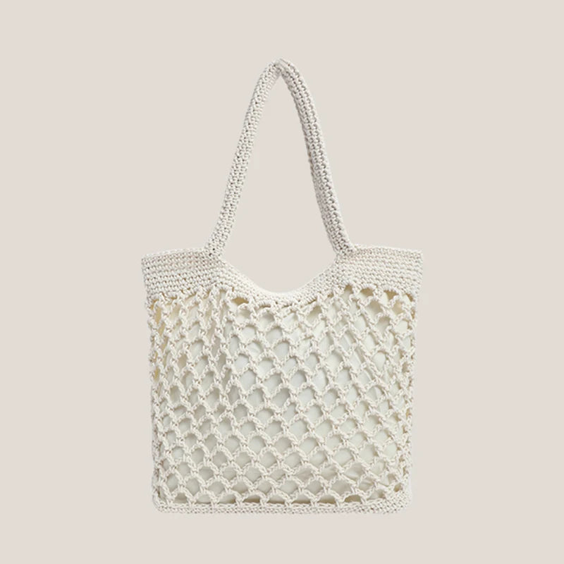 Handwoven Cotton Plaited Casual Tote for Women