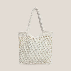Handwoven Cotton Plaited Casual Tote for Women