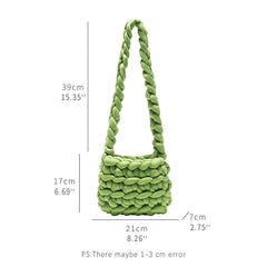 Handwoven Cotton Shoulder Bag Eco Friendly Women Crossbody Tote