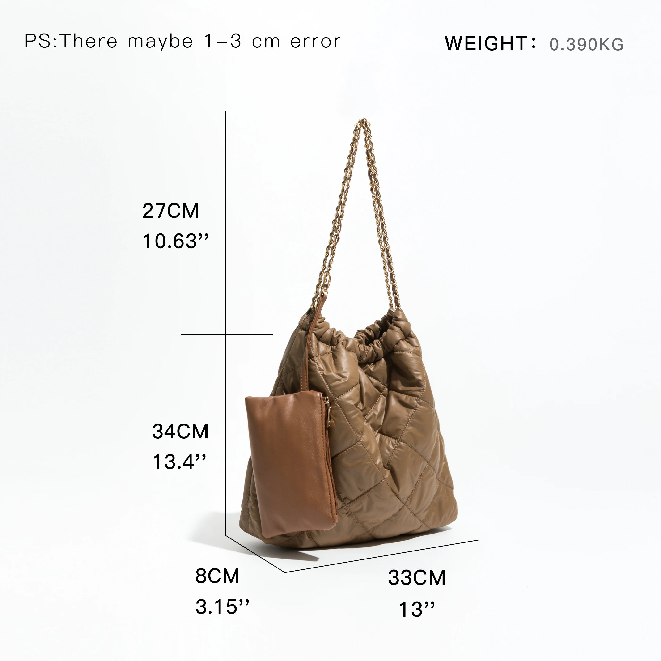 Women's Down Padded Quilted Shoulder Bag - Large Capacity Tote