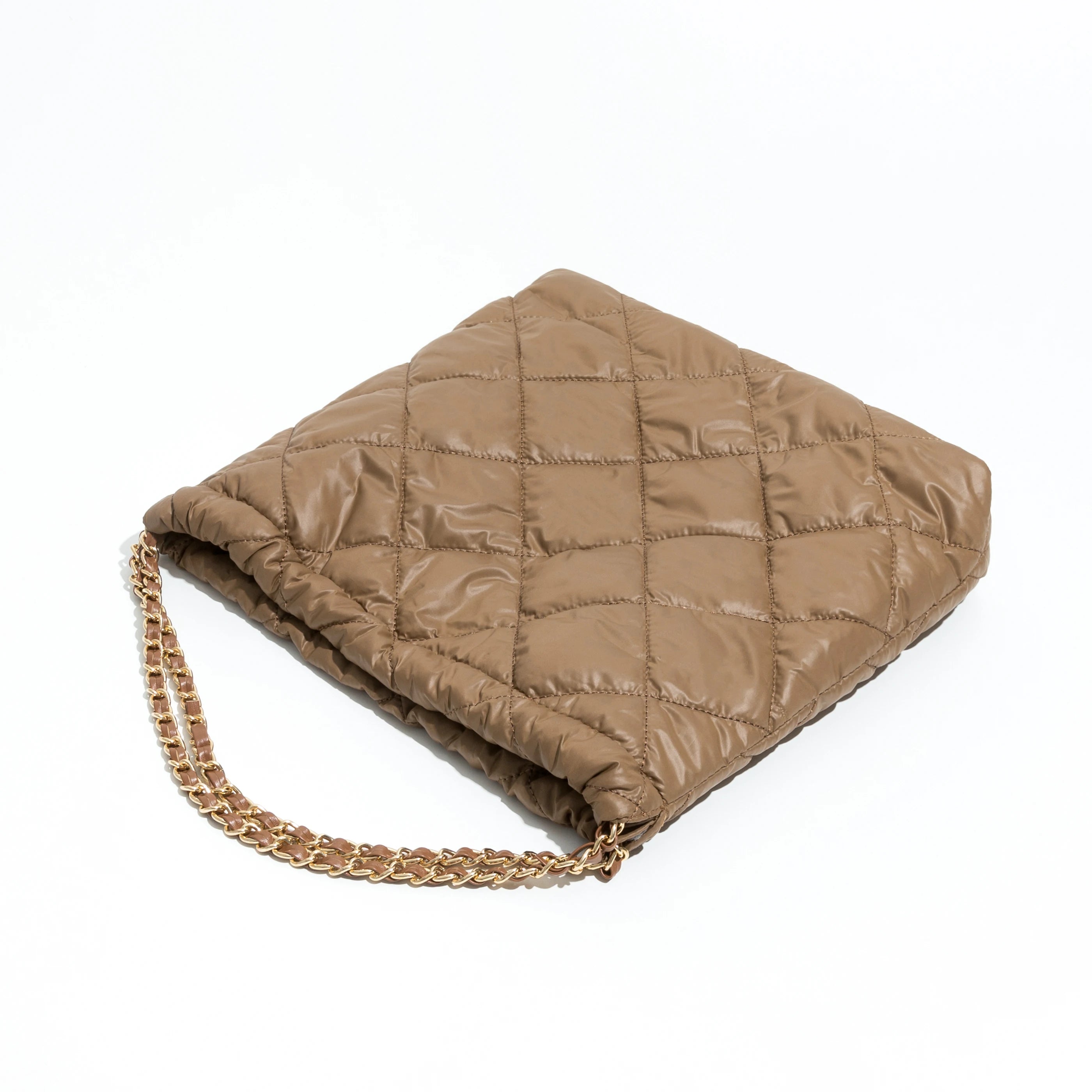 Women's Down Padded Quilted Shoulder Bag - Large Capacity Tote