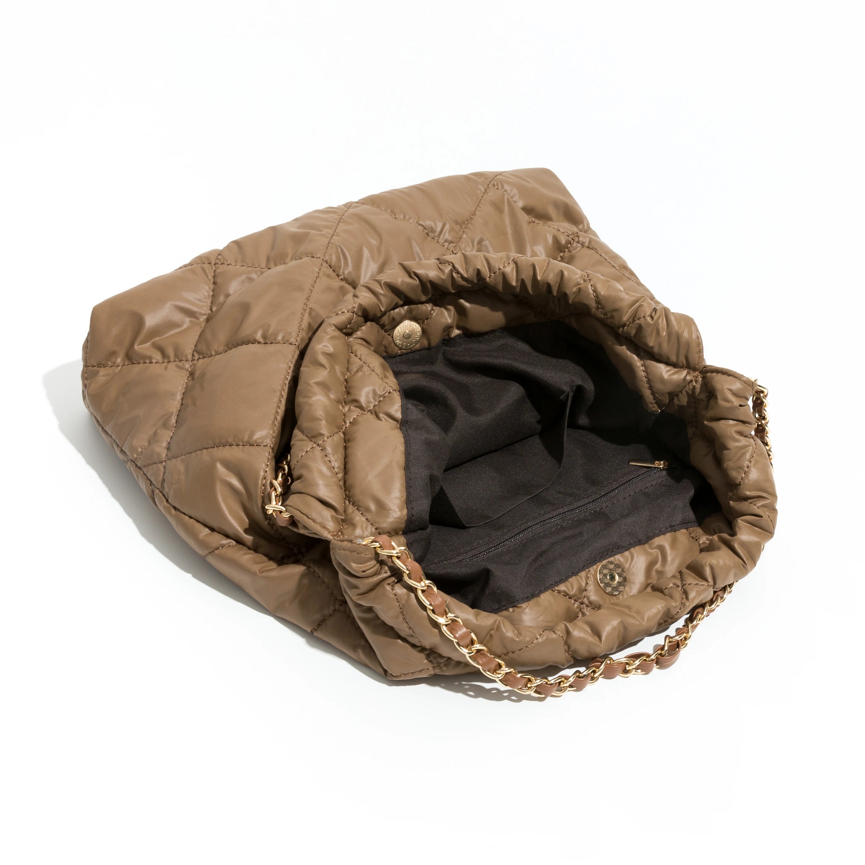 Women's Down Padded Quilted Shoulder Bag - Large Capacity Tote