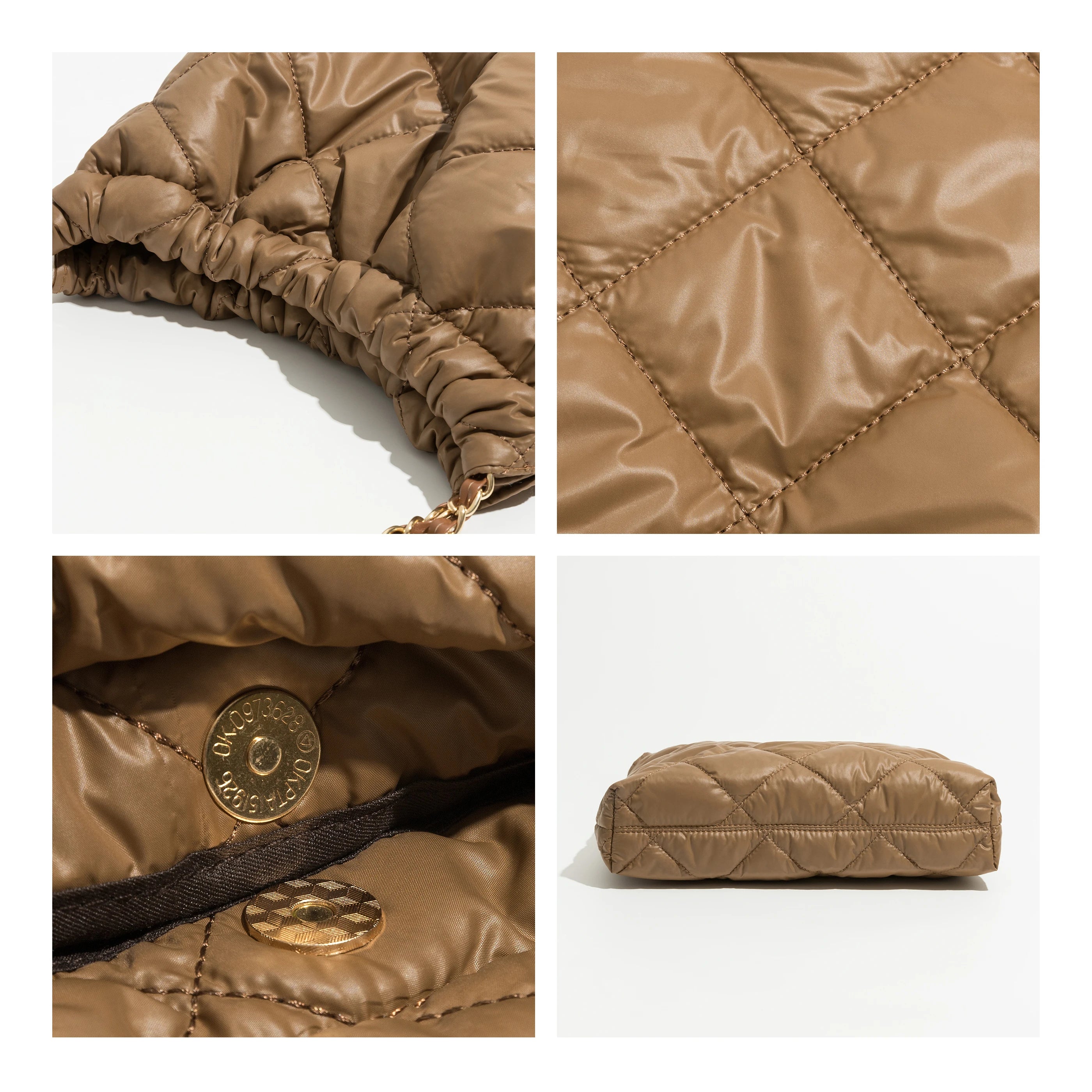 Women's Down Padded Quilted Shoulder Bag - Large Capacity Tote