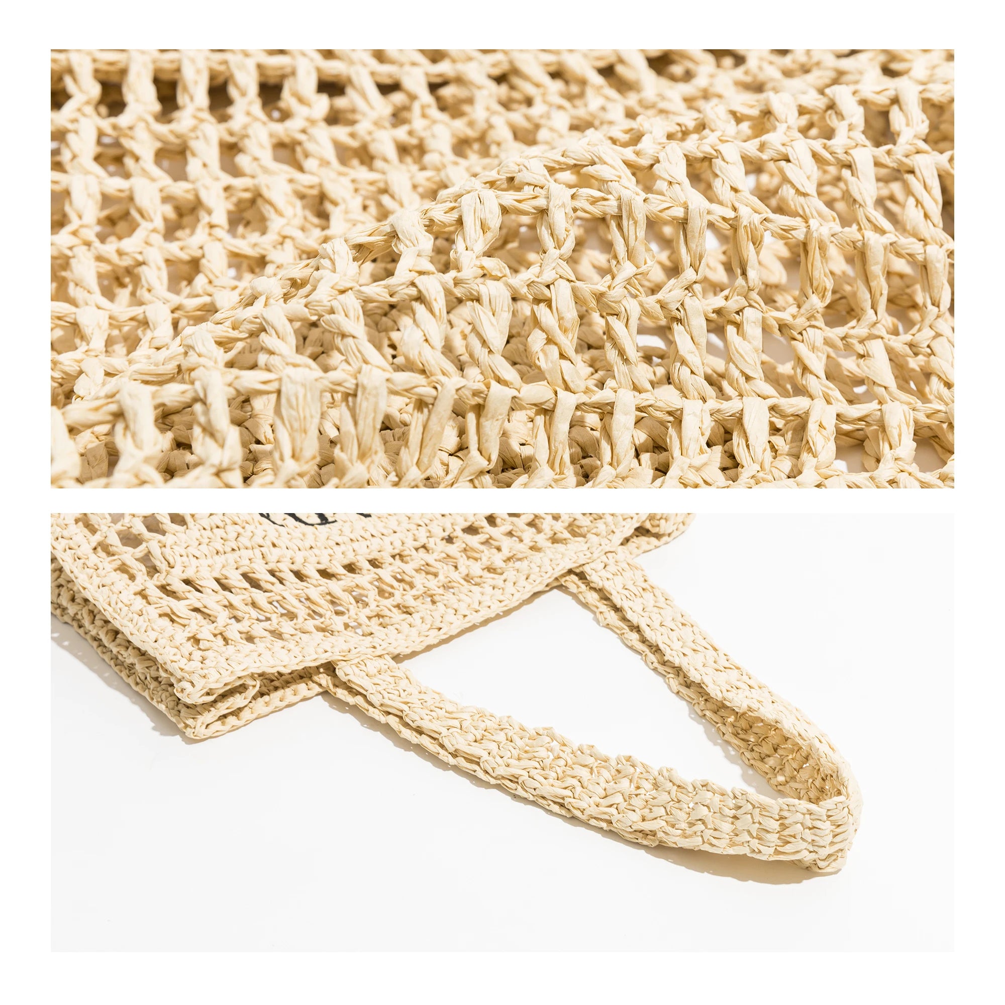 Summer Beach Straw Bag Women Shoulder Handwoven Tote Bag