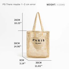 Summer Beach Straw Bag Women Shoulder Handwoven Tote Bag
