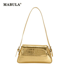 Silver Underarm Shoulder Bags Women Small Tote Bag Female Soft Leather Handbags