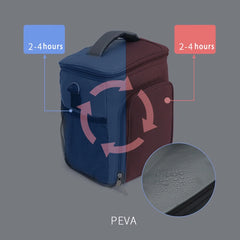 MABULA Insulated Lunch Box Large Cooler Handbag Protable Freezable Crossbody Bag