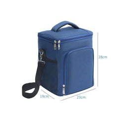 MABULA Insulated Lunch Box Large Cooler Handbag Protable Freezable Crossbody Bag