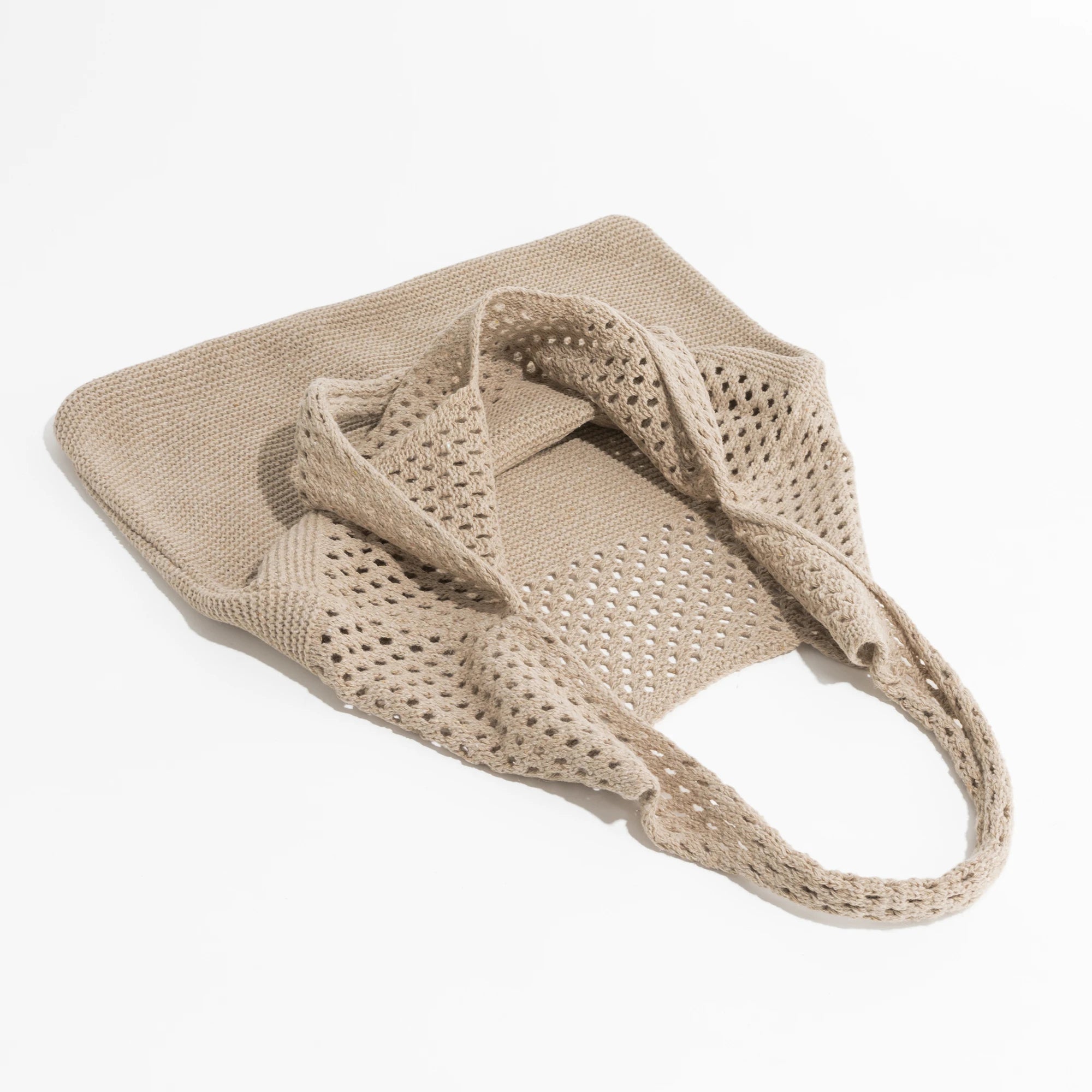 Cotton Crochet Women Shoulder Bags Large Capacity Casual Female Shopper Tote Bag