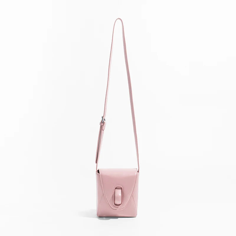 Small Silver PU Women Crossbody Bag Mini Saddle Shoulder Phone Purse