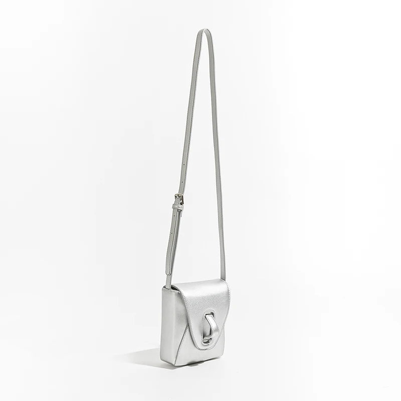 Small PU Leather Phone Bag Women Mini Saddle Crossbody Bag