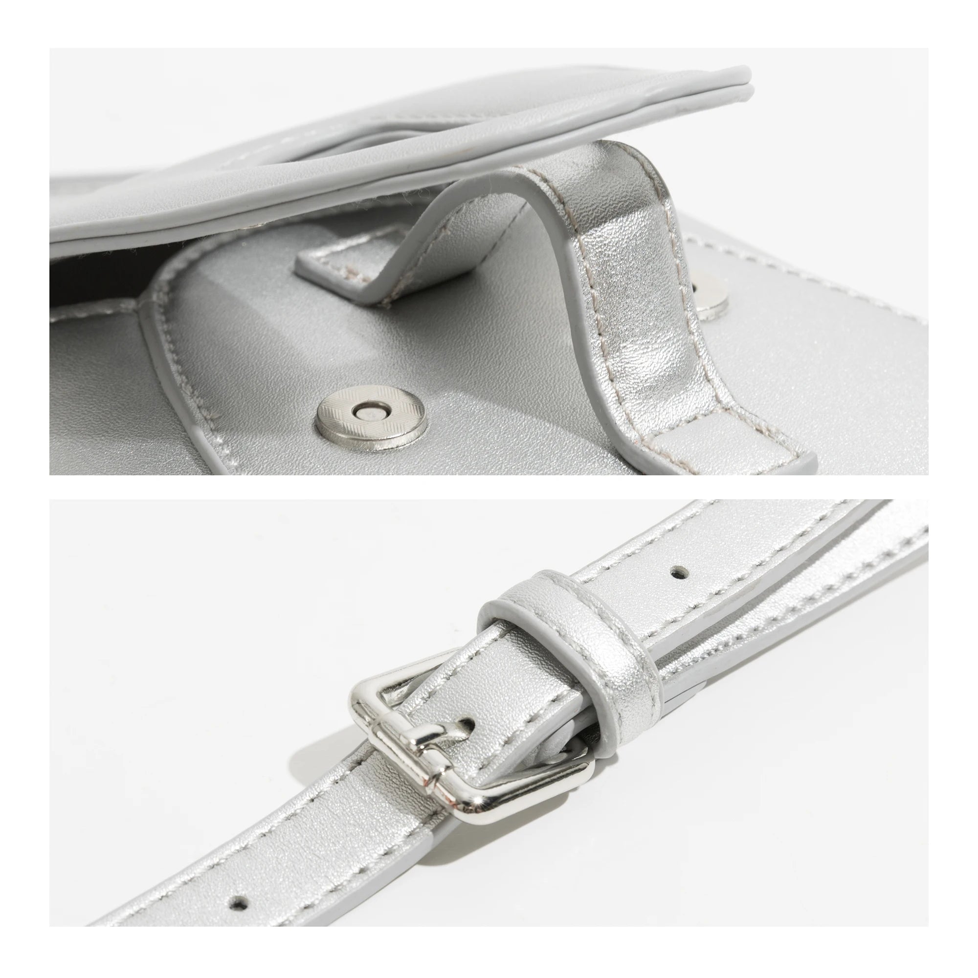 Small PU Leather Phone Bag Women Mini Saddle Crossbody Bag