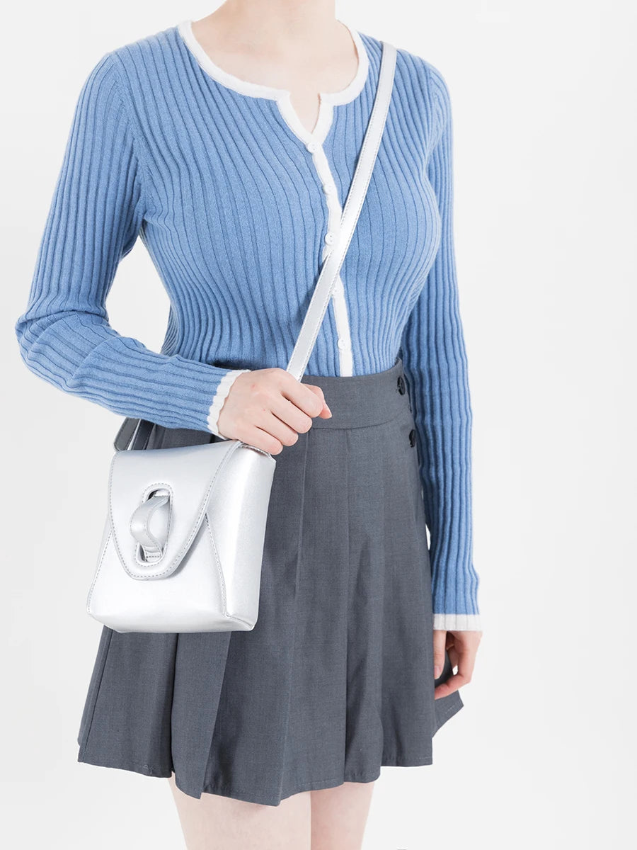 Small PU Leather Phone Bag Women Mini Saddle Crossbody Bag