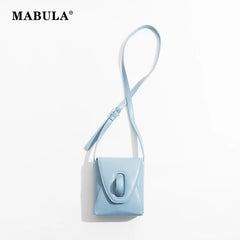 Small PU Leather Phone Bag Women Mini Saddle Crossbody Bag