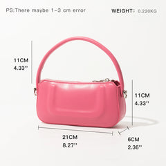 Soft Leather Women Handbags Casual Solid Underarm Shoulder Bags
