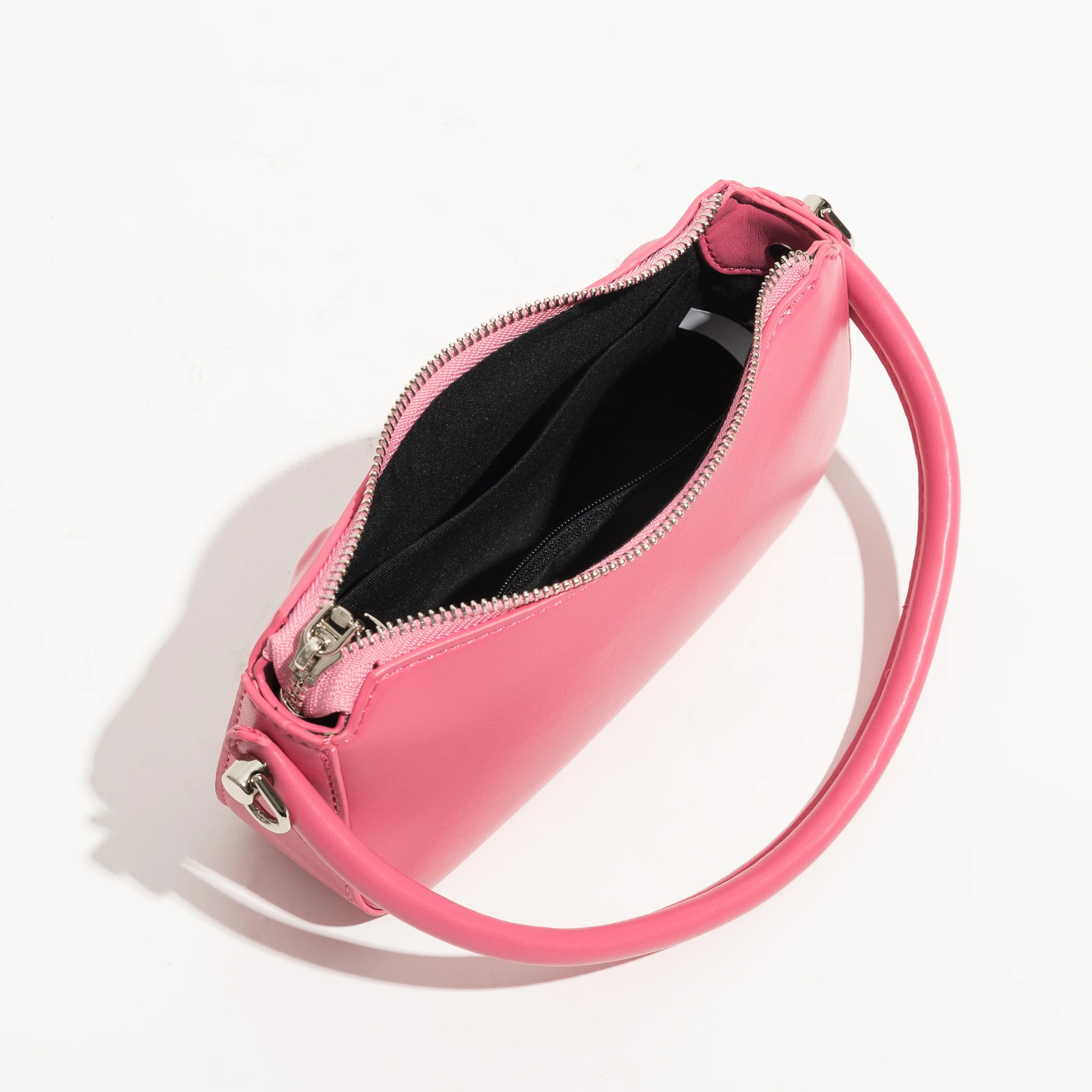 Soft Leather Women Handbags Casual Solid Underarm Shoulder Bags